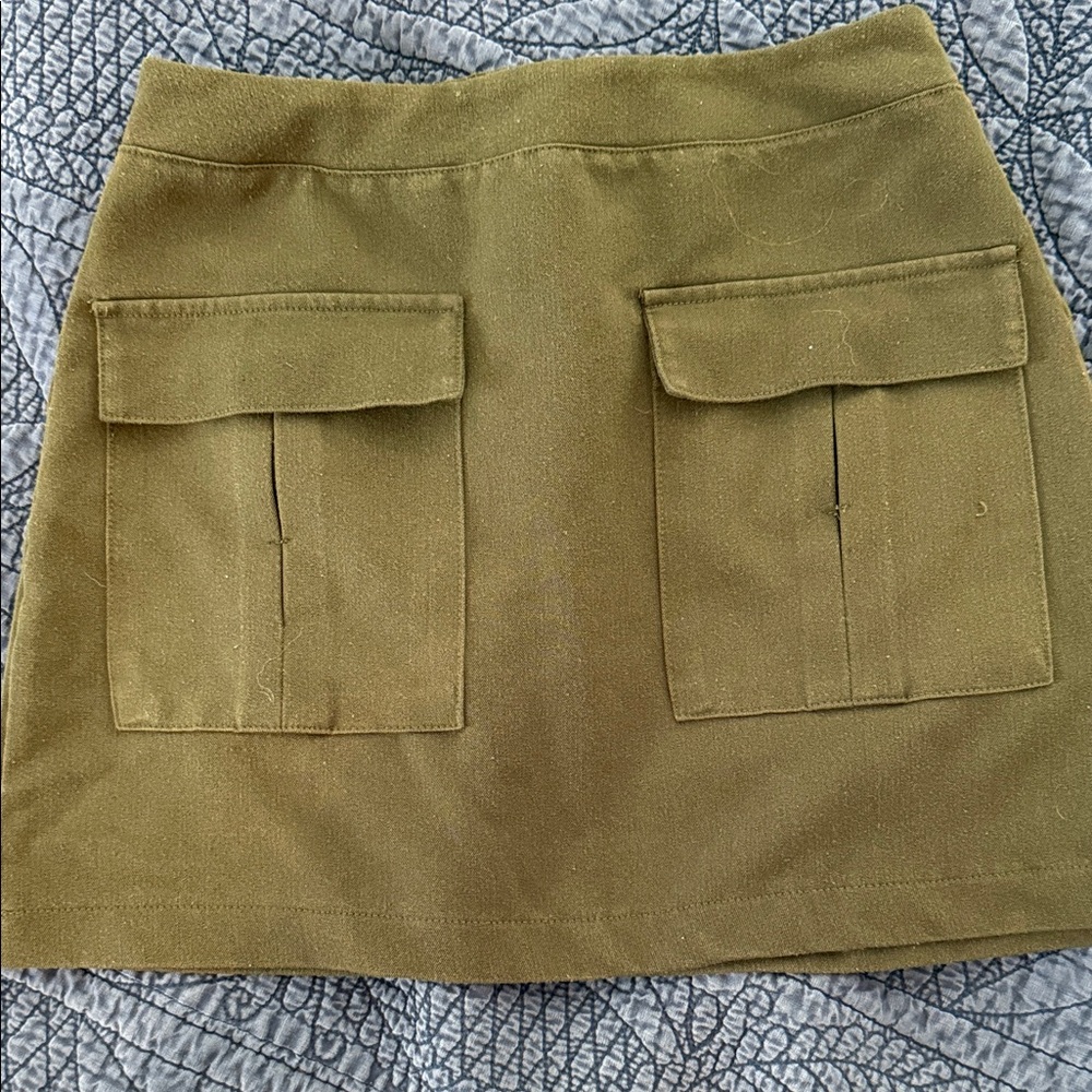 Forever 21 Olive Green Mini Skirt S School Uniform